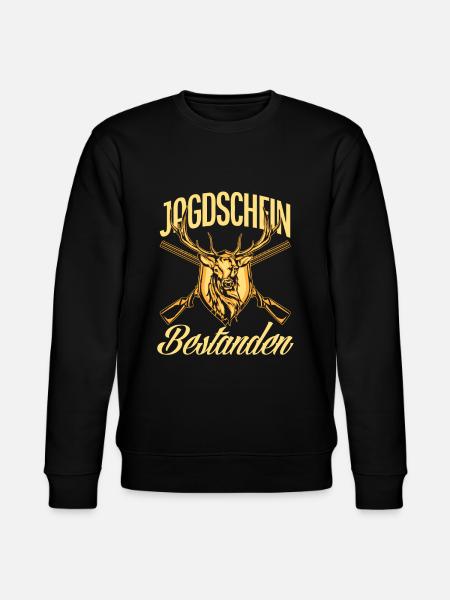Jäger Jagdschein Bestanden Geschenk - Stanley/Stella Unisex Bio-Sweatshirt CHANGER - Schwarz