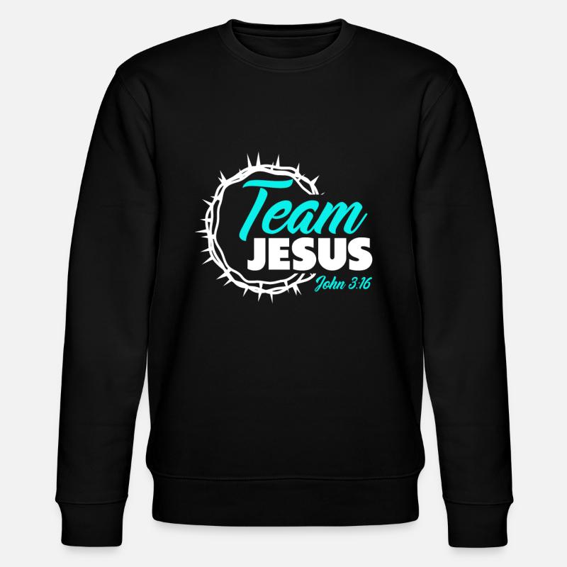 Team Jesus - Stanley/Stella CHANGER Unisex Organic Sweatshirt - black