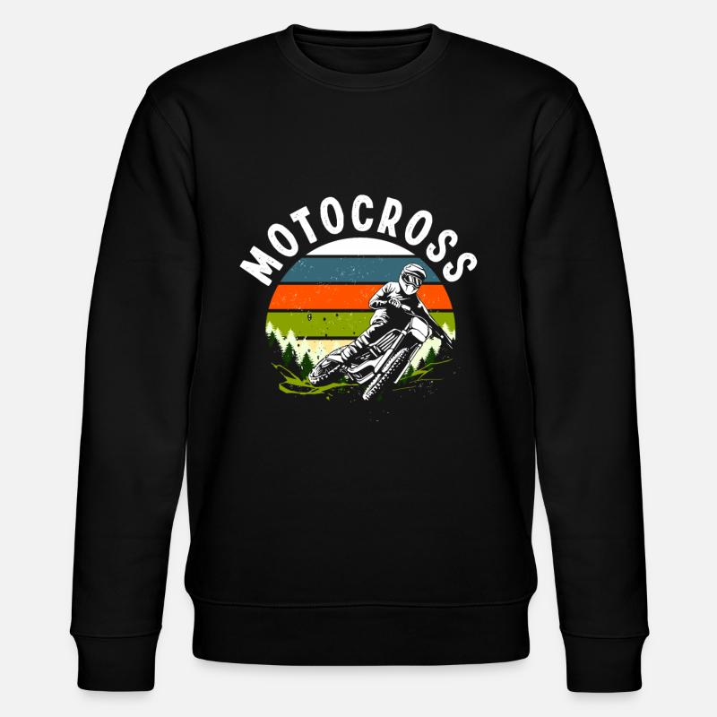 Retro Motocross - Stanley/Stella Unisex Bio-Sweatshirt CHANGER  - Schwarz