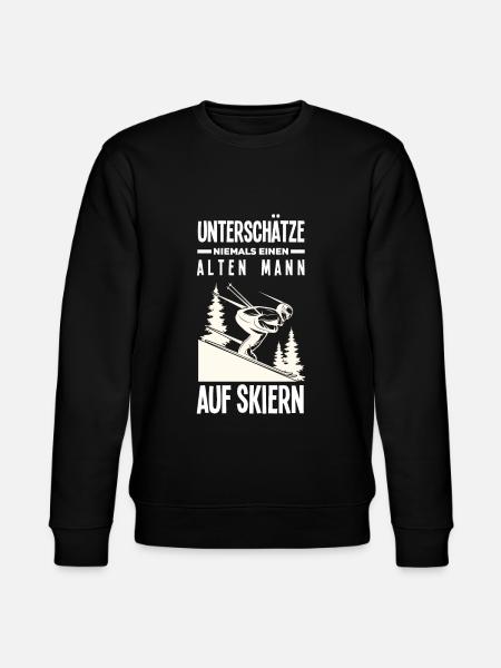 Ski Alter Mann Opa Geschenk - Stanley/Stella Unisex Bio-Sweatshirt CHANGER - Schwarz