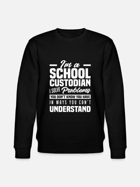 School Caretaker Problem Solver Gift - Stanley/Stella CHANGER Unisex Organic Sweatshirt - black