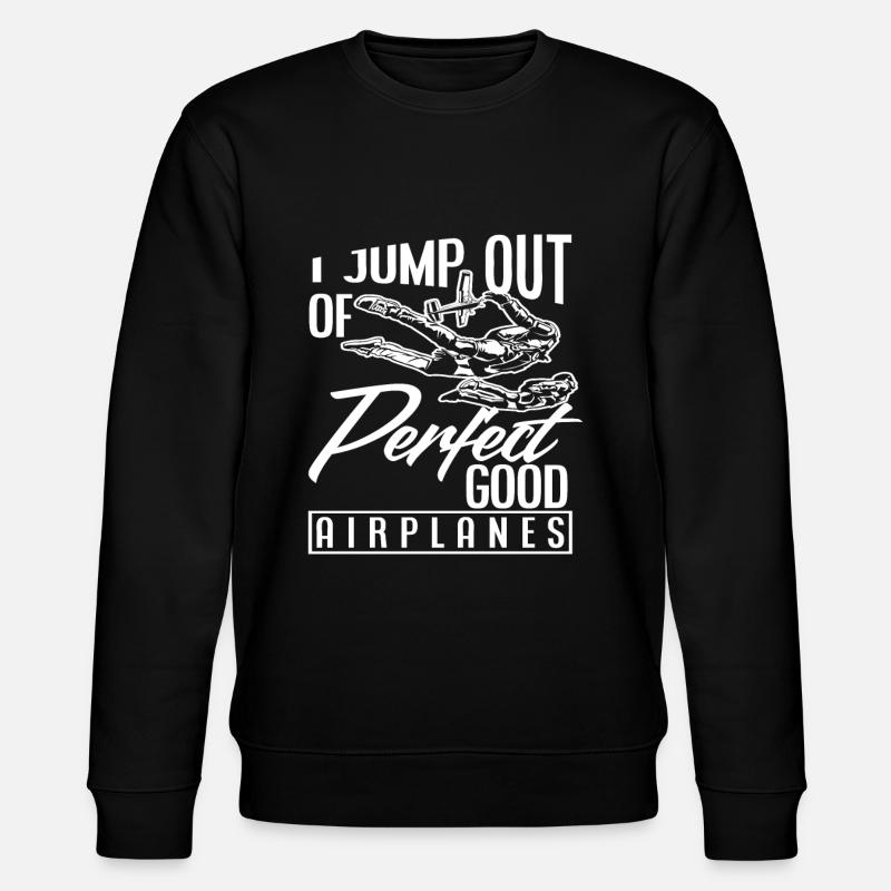 Skydiving Skydivers - Stanley/Stella CHANGER Unisex Organic Sweatshirt - black