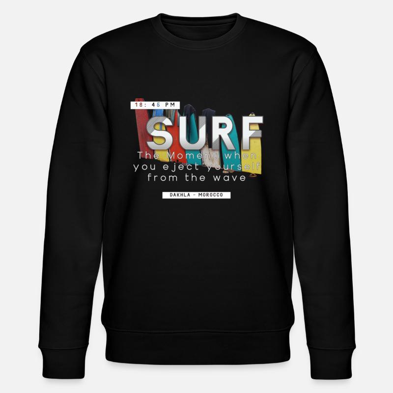 Surfen - Stanley/Stella Unisex Bio-Sweatshirt CHANGER  - Schwarz