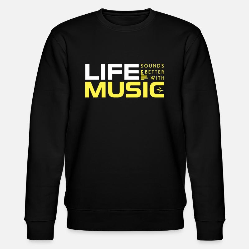 Life Sounds Better With Music - Sweat bio CHANGER Stanley/Stella Unisexe - noir