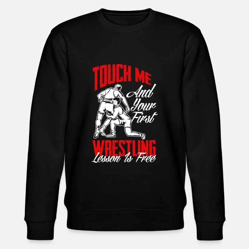 Wrestling Wrestler Spruch - Stanley/Stella Unisex Bio-Sweatshirt CHANGER  - Schwarz
