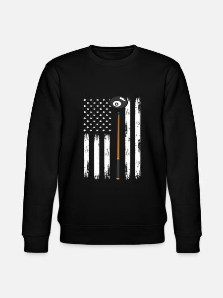 Billiards USA Flag Flag - Stanley/Stella CHANGER Unisex Organic Sweatshirt - black