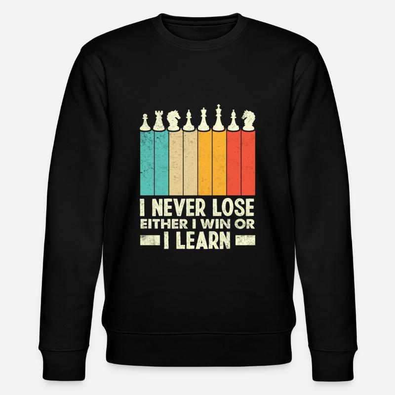 Retro Schach Sport Schachfiguren - Stanley/Stella Unisex Bio-Sweatshirt CHANGER  - Schwarz