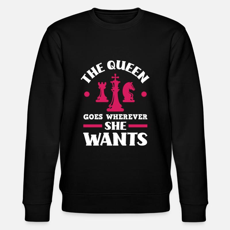 Chess Queen - Stanley/Stella CHANGER Unisex Organic Sweatshirt - black
