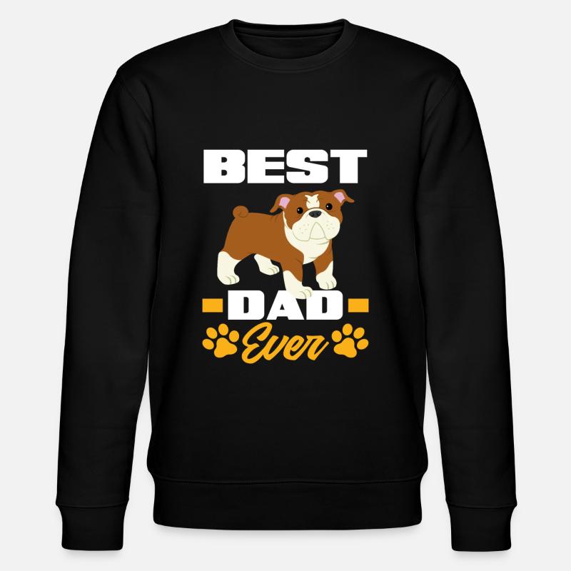 Meilleur papa bouledogue - Sweat bio CHANGER Stanley/Stella Unisexe - noir