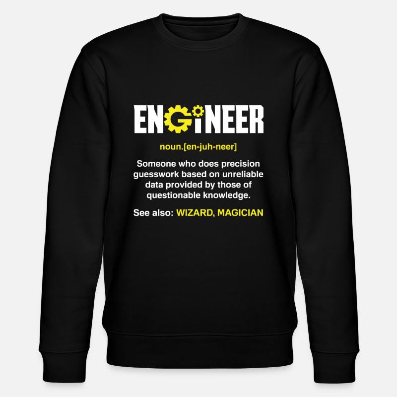 Engineer Definition - Stanley/Stella CHANGER Unisex Organic Sweatshirt - black