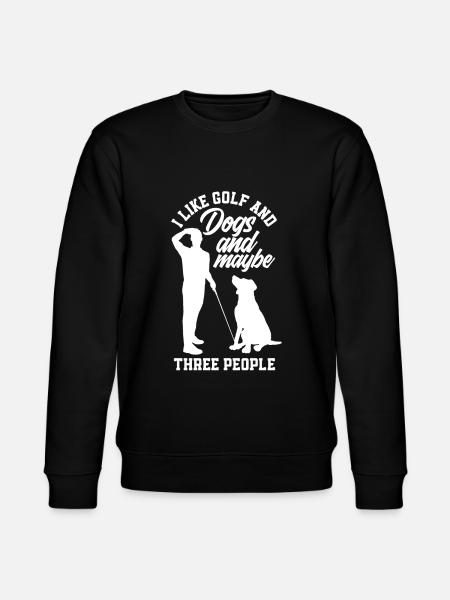 Golf Dogs Love Gift - Stanley/Stella CHANGER Unisex Organic Sweatshirt - black