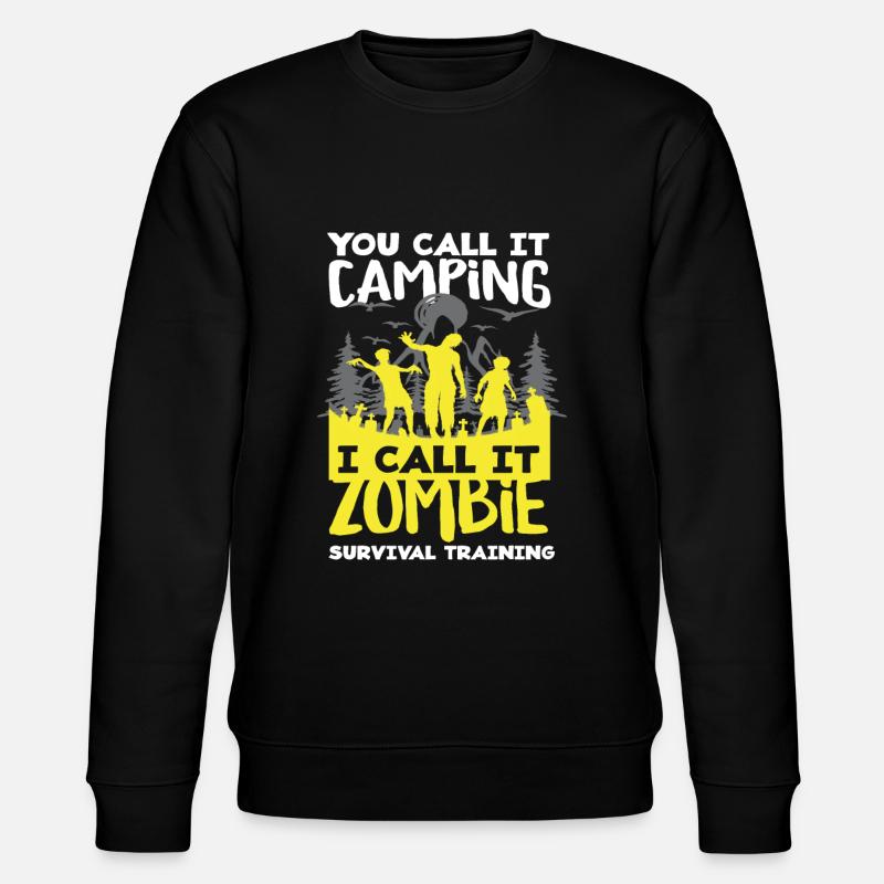 Zombies Camping Überlebenstraining Camper - Stanley/Stella Unisex Bio-Sweatshirt CHANGER  - Schwarz