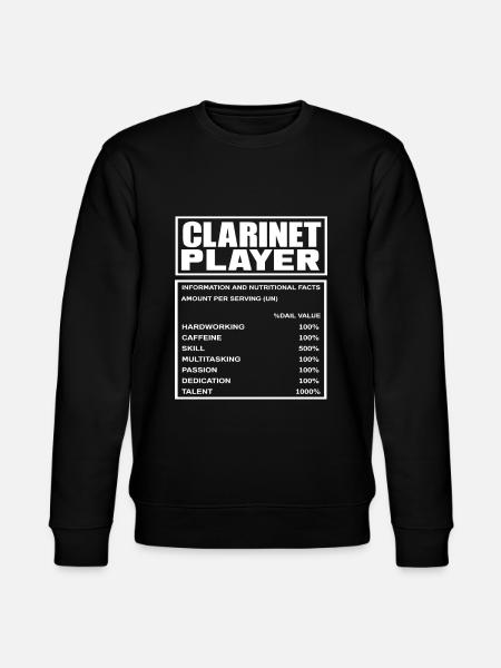 Clarinet player - Stanley/Stella CHANGER Unisex Organic Sweatshirt - black
