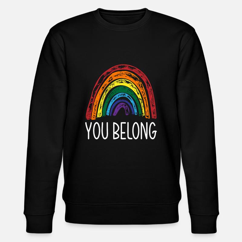 LGBTQ Rainbow Pride - Stanley/Stella CHANGER Unisex Organic Sweatshirt - black