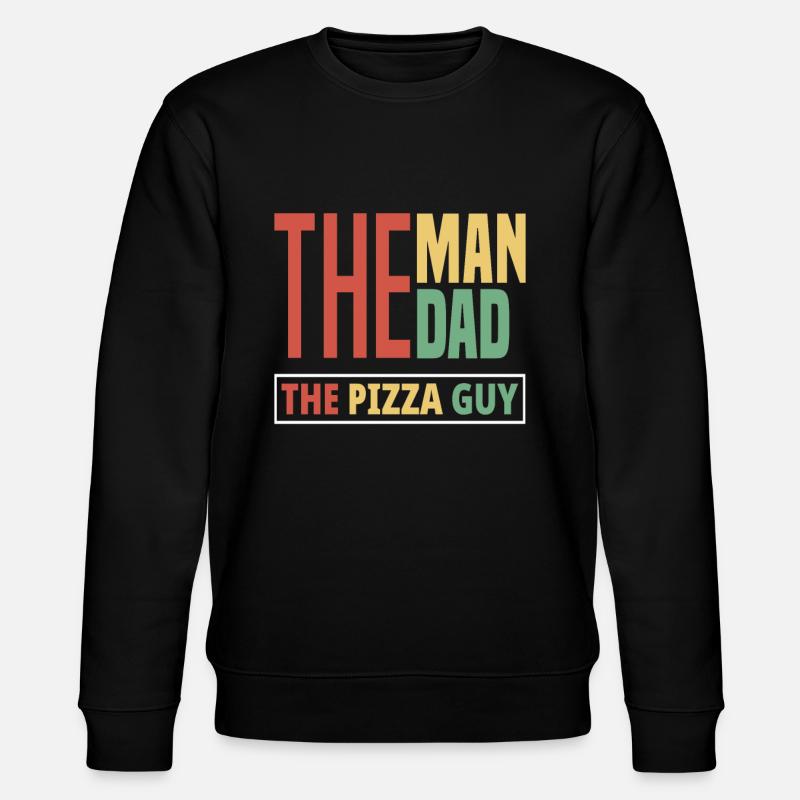 Papa Pizza Backen Pizzabäcker Geschenk - Stanley/Stella Unisex Bio-Sweatshirt CHANGER  - Schwarz