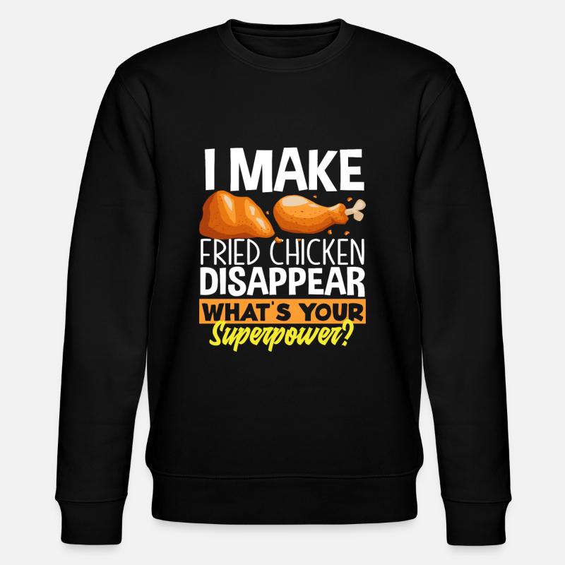 Fried Chicken Superkraft - Stanley/Stella Unisex Bio-Sweatshirt CHANGER  - Schwarz
