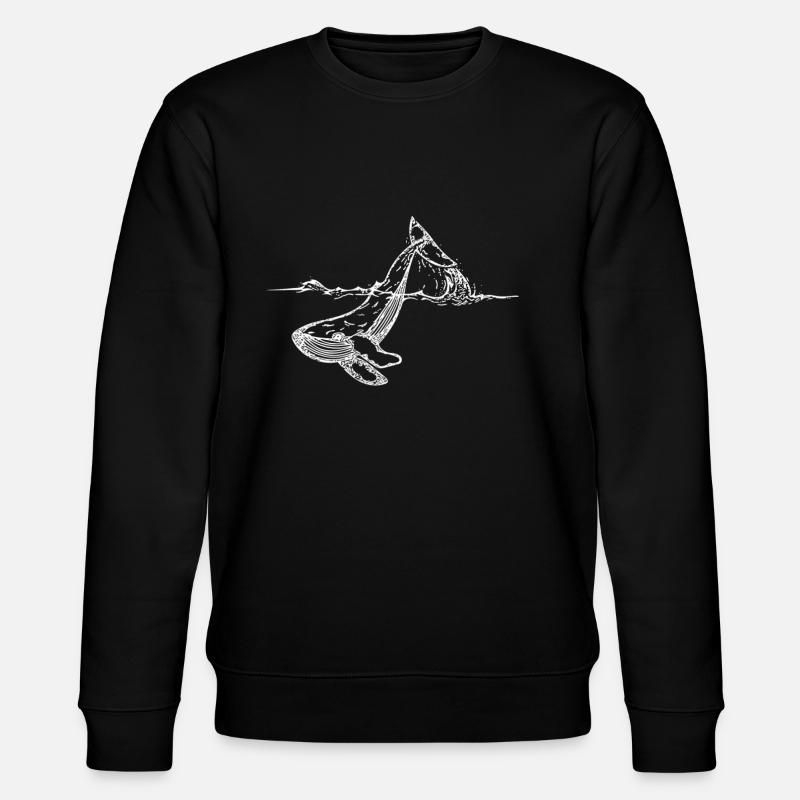 Save the whale UNISEX NATURE - Stanley/Stella CHANGER Unisex Organic Sweatshirt - black