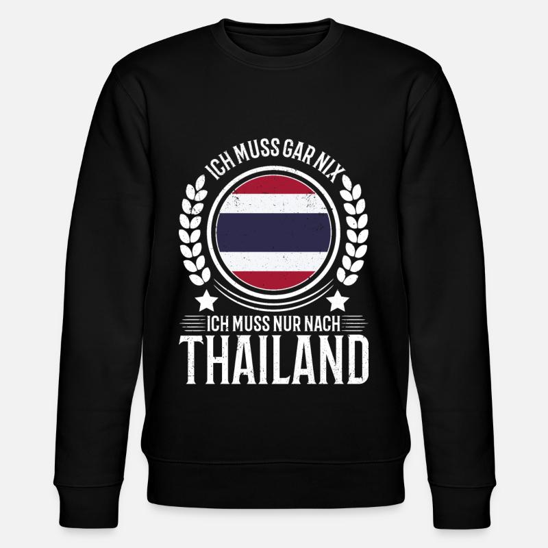 Thailand Urlaub Reise Geschenk - Stanley/Stella Unisex Bio-Sweatshirt CHANGER  - Schwarz