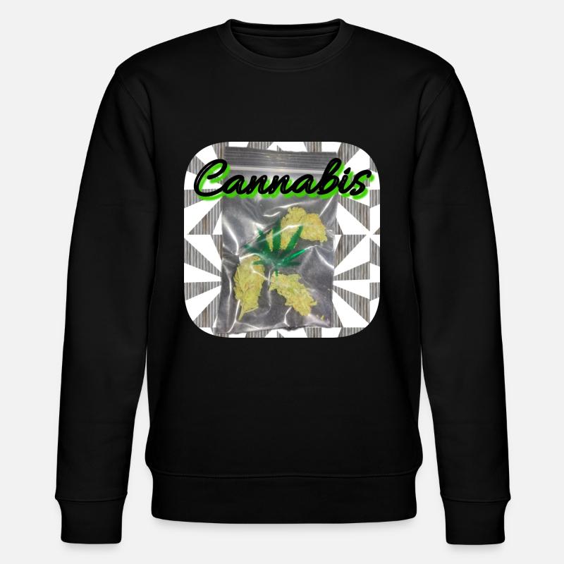 Cannabis - Club WoW - Stanley/Stella Unisex Bio-Sweatshirt CHANGER  - Schwarz