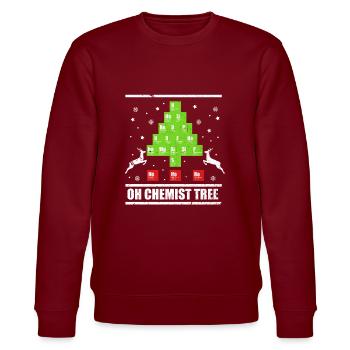 Chemist - Stanley/Stella CHANGER Unisex Organic Sweatshirt - burgundy - Front - Nik (191cm) & Marisol (170cm)