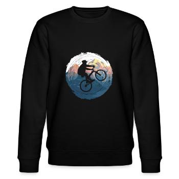 Mountainbike - Stanley/Stella Unisex Bio-Sweatshirt CHANGER  - Schwarz - Vorne - Nik (191cm) & Marisol (170cm)