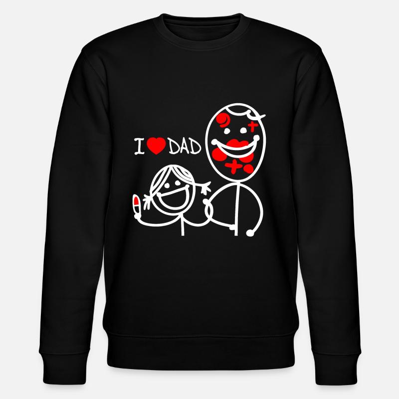 i love dad se - Stanley/Stella CHANGER Unisex Organic Sweatshirt - black