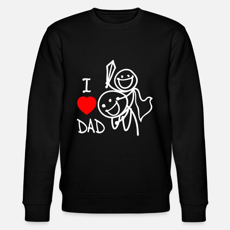 j’aime papa se - Sweat bio CHANGER Stanley/Stella Unisexe - noir