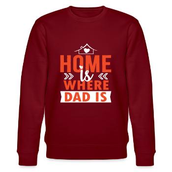Father's Day - Stanley/Stella CHANGER Unisex Organic Sweatshirt - burgundy - Front - Nik (191cm) & Marisol (170cm)