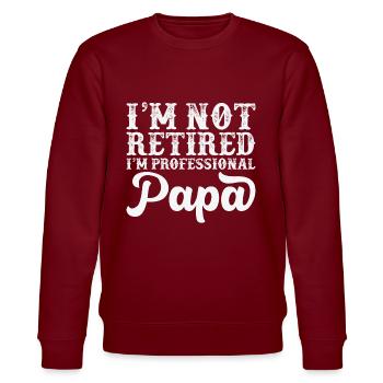 Father's Day - Stanley/Stella CHANGER Unisex Organic Sweatshirt - burgundy - Front - Nik (191cm) & Marisol (170cm)