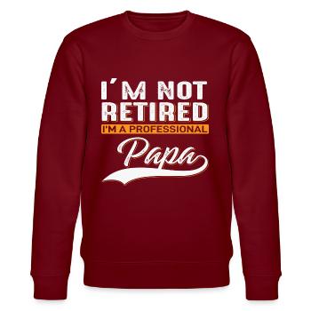 Father's Day - Stanley/Stella CHANGER Unisex Organic Sweatshirt - burgundy - Front - Nik (191cm) & Marisol (170cm)