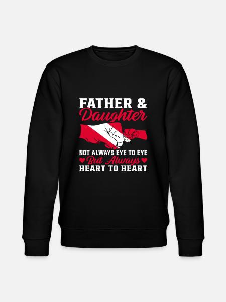 far og datter - Stanley/Stella økologisk unisex-sweatshirt CHANGER  - sort