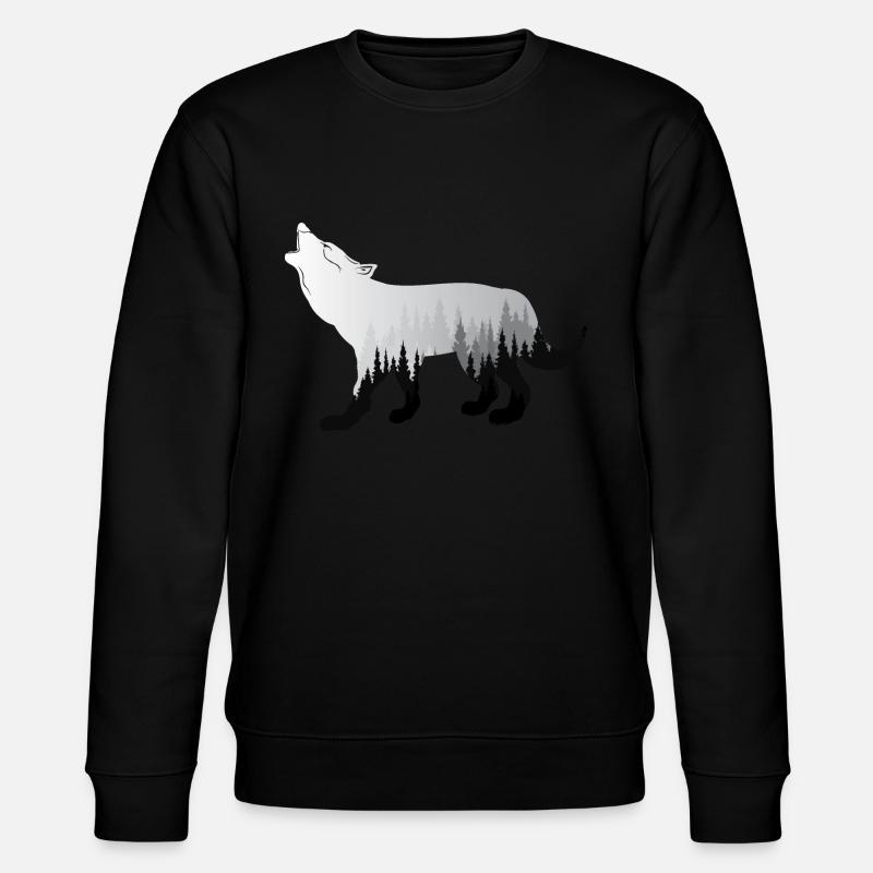 wolf - Stanley/Stella CHANGER Unisex Organic Sweatshirt - black
