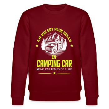 CAMPING CAR - Sweat bio CHANGER Stanley/Stella Unisexe - bordeaux - Devant - Nik (191cm) & Marisol (170cm)
