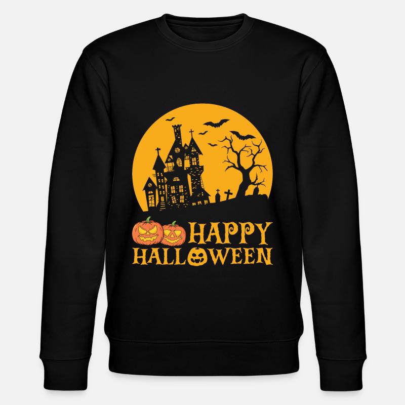 Citrouille chauve-souris d’Halloween - Sweat bio CHANGER Stanley/Stella Unisexe - noir