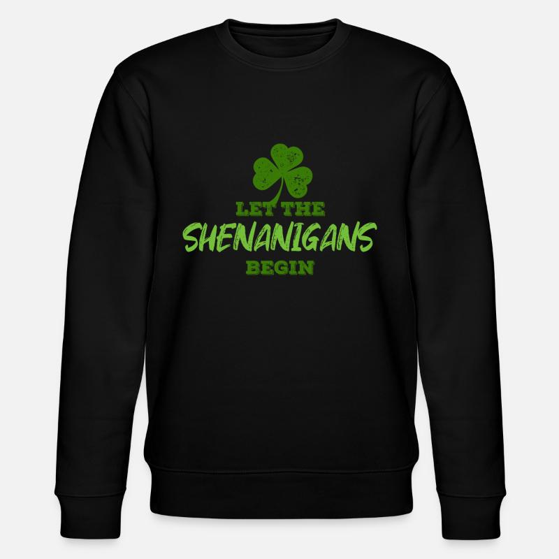 St Patricks Day - Shenanigans - Shamrock - Stanley/Stella Unisex Bio-Sweatshirt CHANGER  - Schwarz