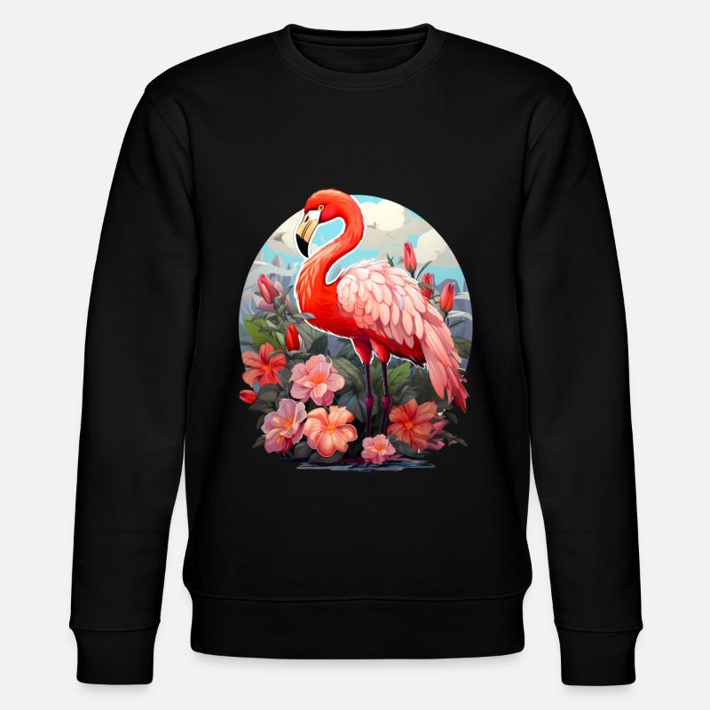 Flamingo - Stanley/Stella Unisex Bio-Sweatshirt CHANGER  - Schwarz