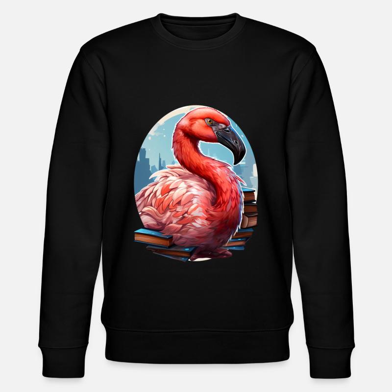 Flamingo - Stanley/Stella Unisex Bio-Sweatshirt CHANGER  - Schwarz