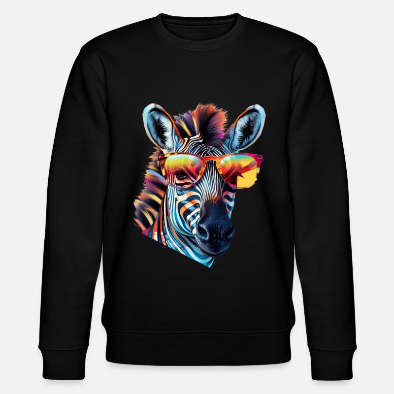Zebra Sonnenbrille - Stanley/Stella Unisex Bio-Sweatshirt CHANGER - Schwarz