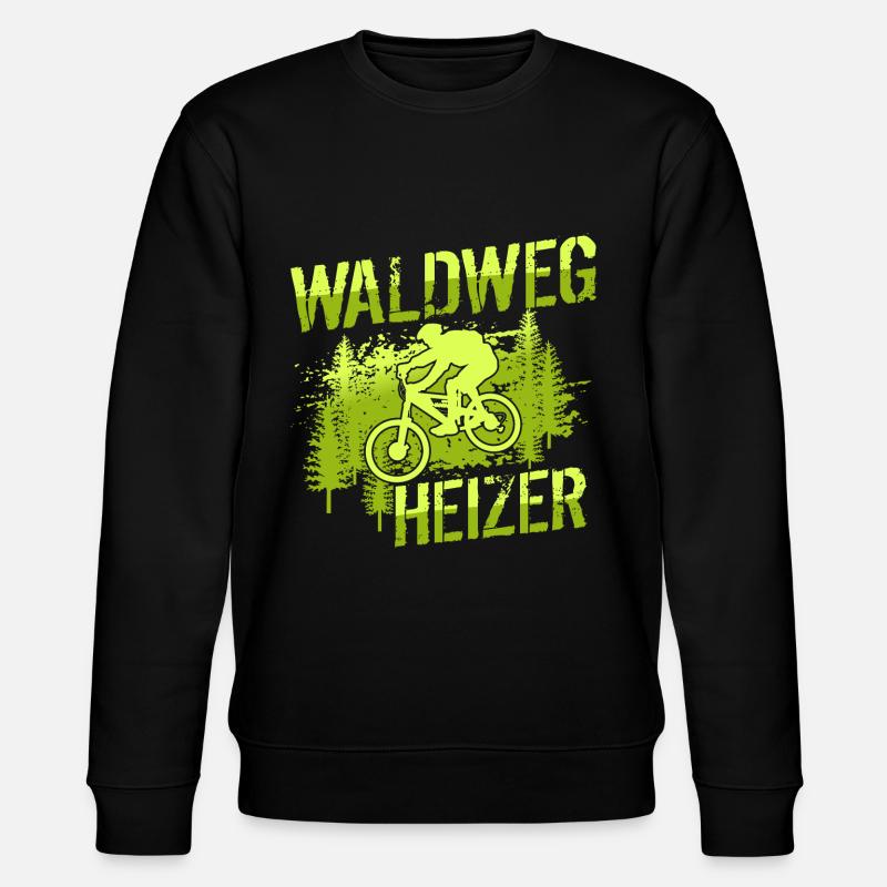 MTB Mountainbiker - Waldweg Heizer - Stanley/Stella Unisex Bio-Sweatshirt CHANGER  - Schwarz
