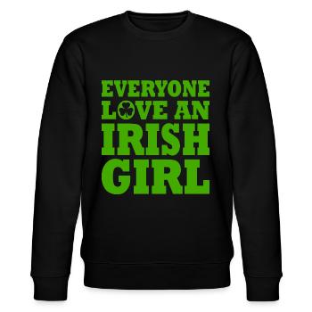 Everyone loves an irish girl - Stanley/Stella Unisex Bio-Sweatshirt CHANGER  - Schwarz - Vorne - Nik (191cm) & Marisol (170cm)