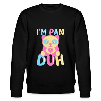 I’m Pan Duh Pansexual Panda Bi Pride LGBT Cadeau - Sweat bio CHANGER Stanley/Stella Unisexe - noir - Devant - Nik (191cm) & Marisol (170cm)