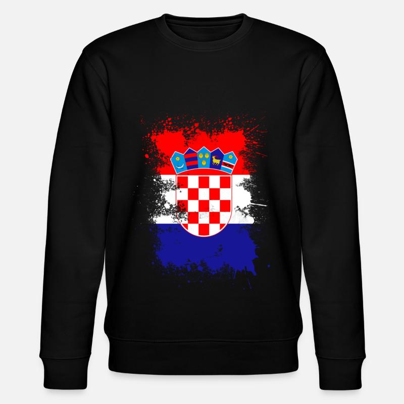 Kroatien - Stanley/Stella Unisex Bio-Sweatshirt CHANGER  - Schwarz