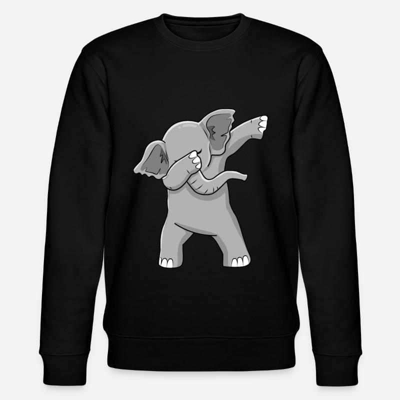 Dabbing elephant Dancing elephant - Stanley/Stella CHANGER Unisex Organic Sweatshirt - black