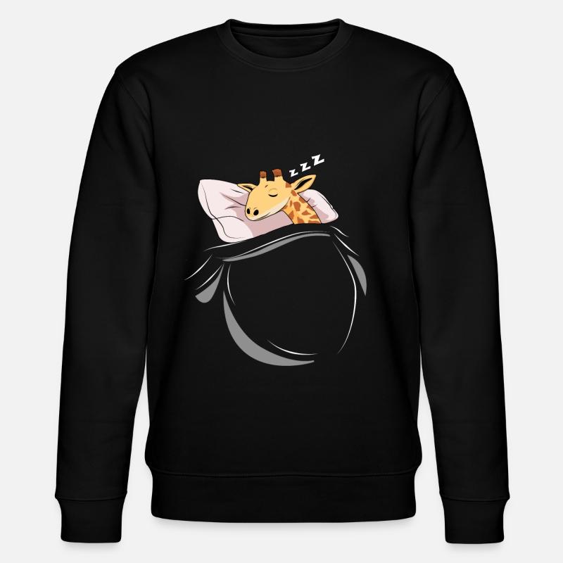 Sleeping and slumbering giraffe - Stanley/Stella CHANGER Unisex Organic Sweatshirt - black