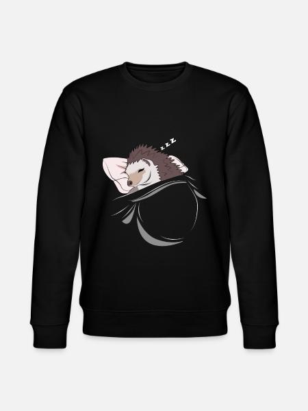 Sleeping and slumbering hedgehog - Stanley/Stella CHANGER Unisex Organic Sweatshirt - black