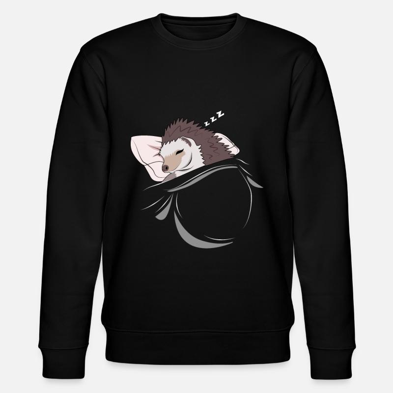 Sleeping and slumbering hedgehog - Stanley/Stella CHANGER Unisex Organic Sweatshirt - black