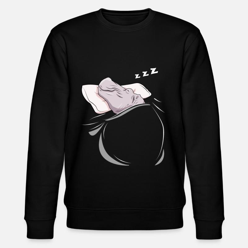 Schlafendes und schlumendes Nilpferd - Stanley/Stella Unisex Bio-Sweatshirt CHANGER  - Schwarz