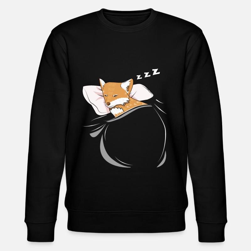 Sleeping and slumbering fox - Stanley/Stella CHANGER Unisex Organic Sweatshirt - black