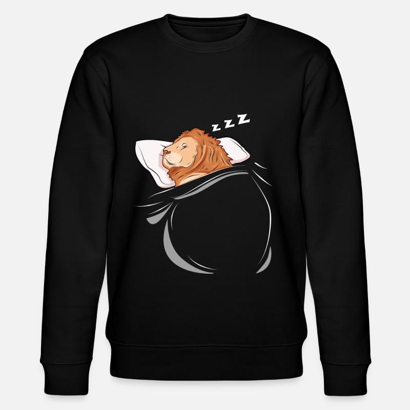 Sleeping and slumbering lion - Stanley/Stella CHANGER Unisex Organic Sweatshirt - black