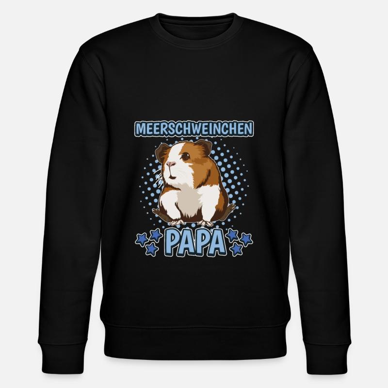 Meerschweinchen Papa - Stanley/Stella Unisex Bio-Sweatshirt CHANGER  - Schwarz